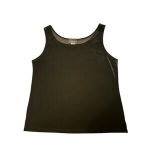 Vintage VIVYD Y2K Black Velvet Tank Top Size S (Made in USA) Whimsygoth Grunge